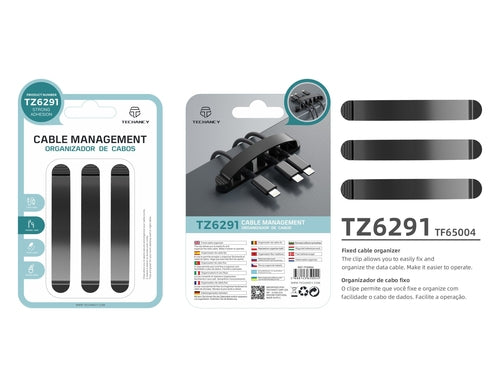 Suporte para cabos Techancy, TZ6291, embalagem com 3 unidades, prático