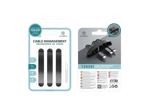 Suporte para cabos Techancy, TZ6291, embalagem com 3 unidades, prático